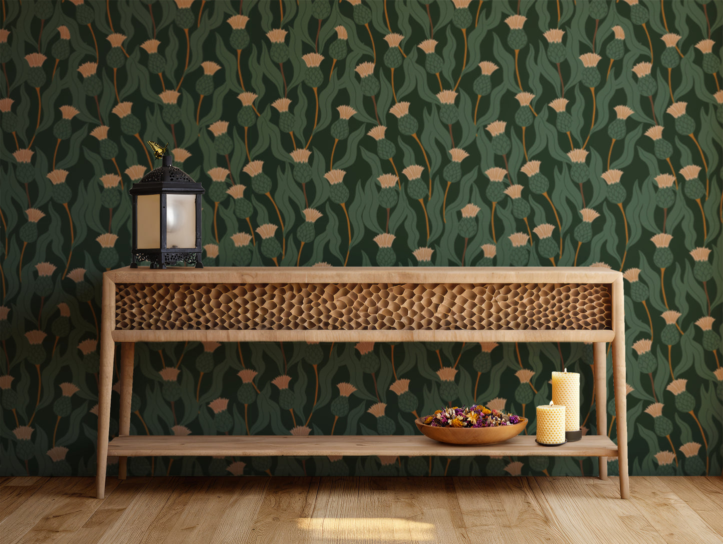 Elegant Evergreen Wallpaper