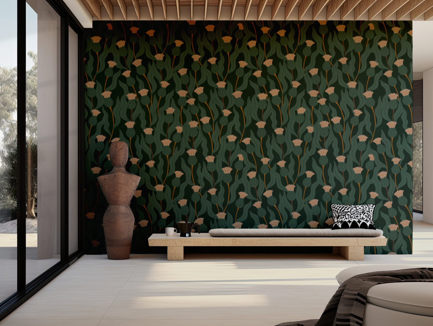 Elegant Evergreen Wallpaper