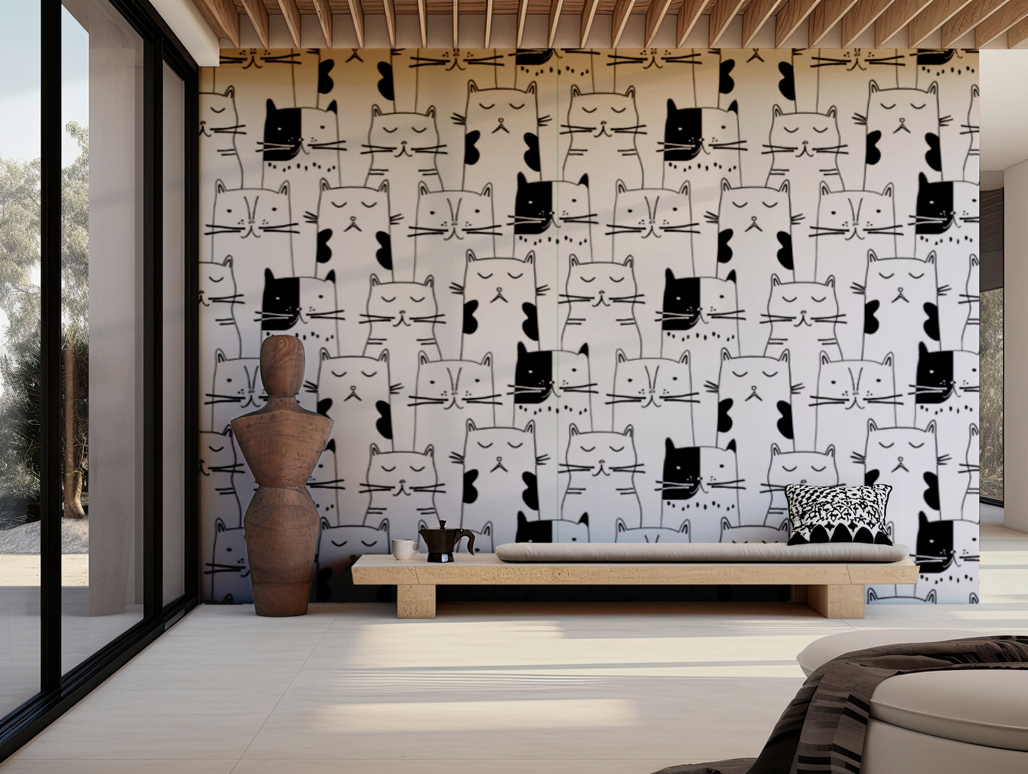 Modern Meow Wallpaper
