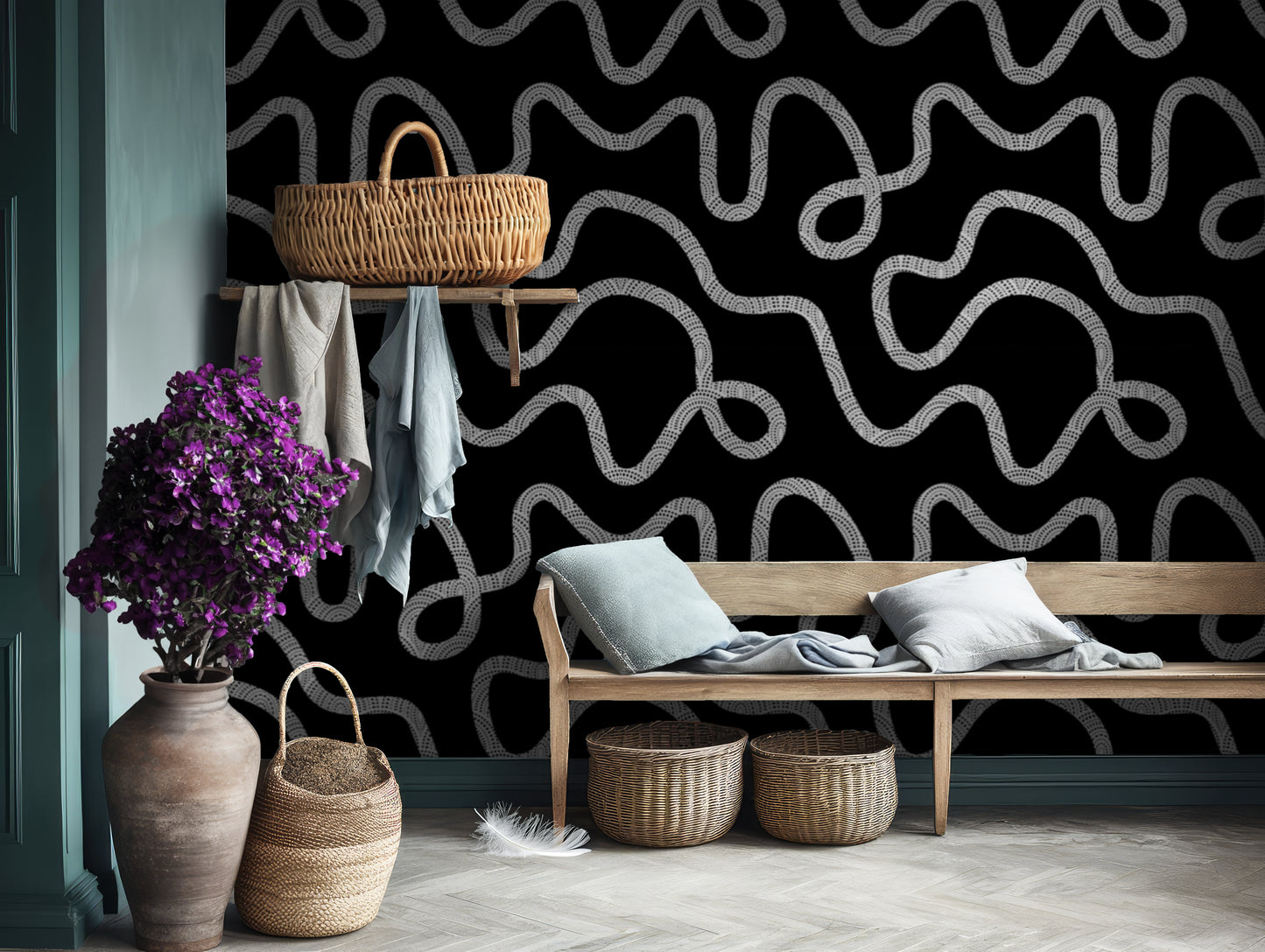 Monochrome Maze Wallpaper