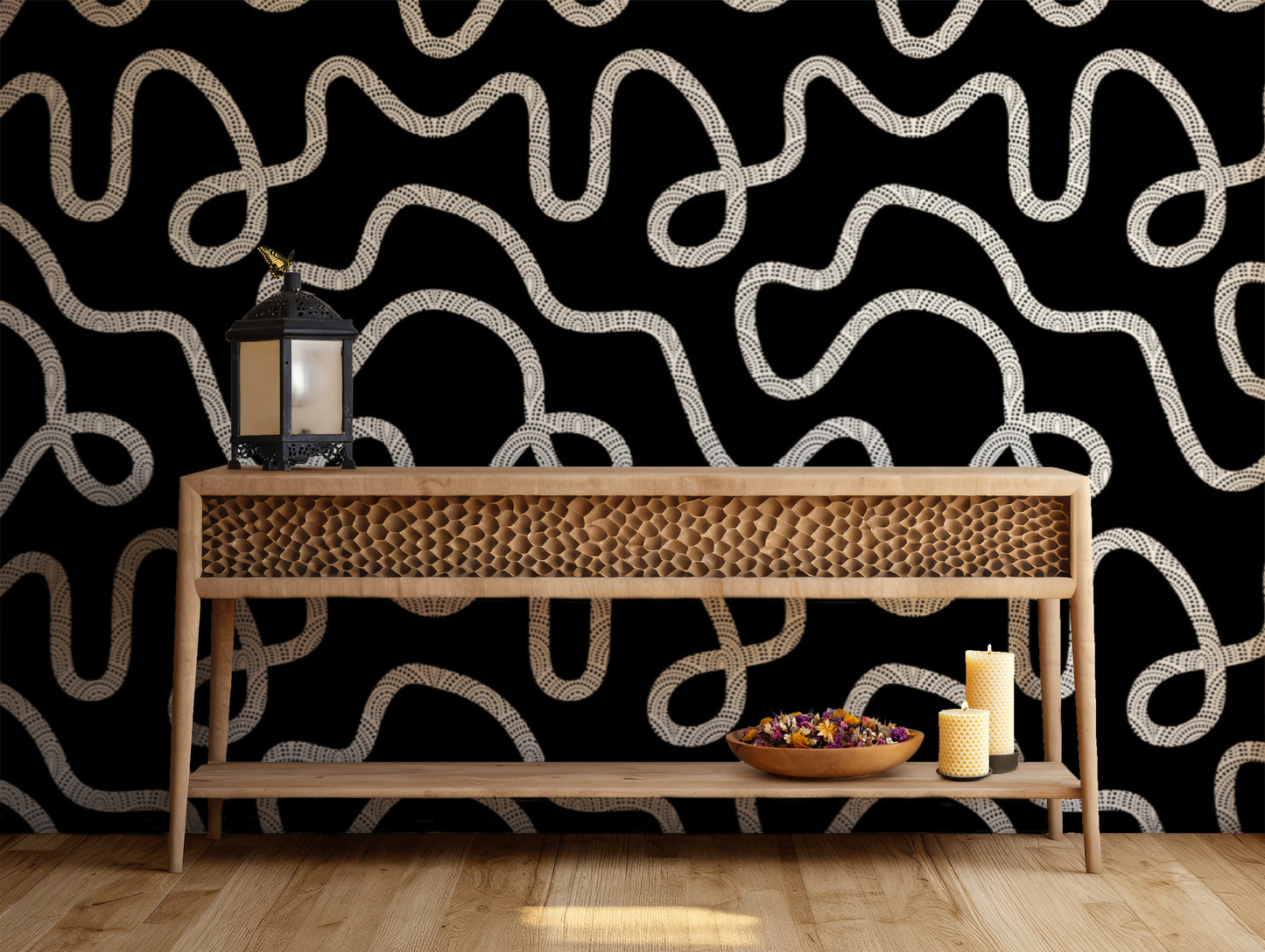 Monochrome Maze Wallpaper