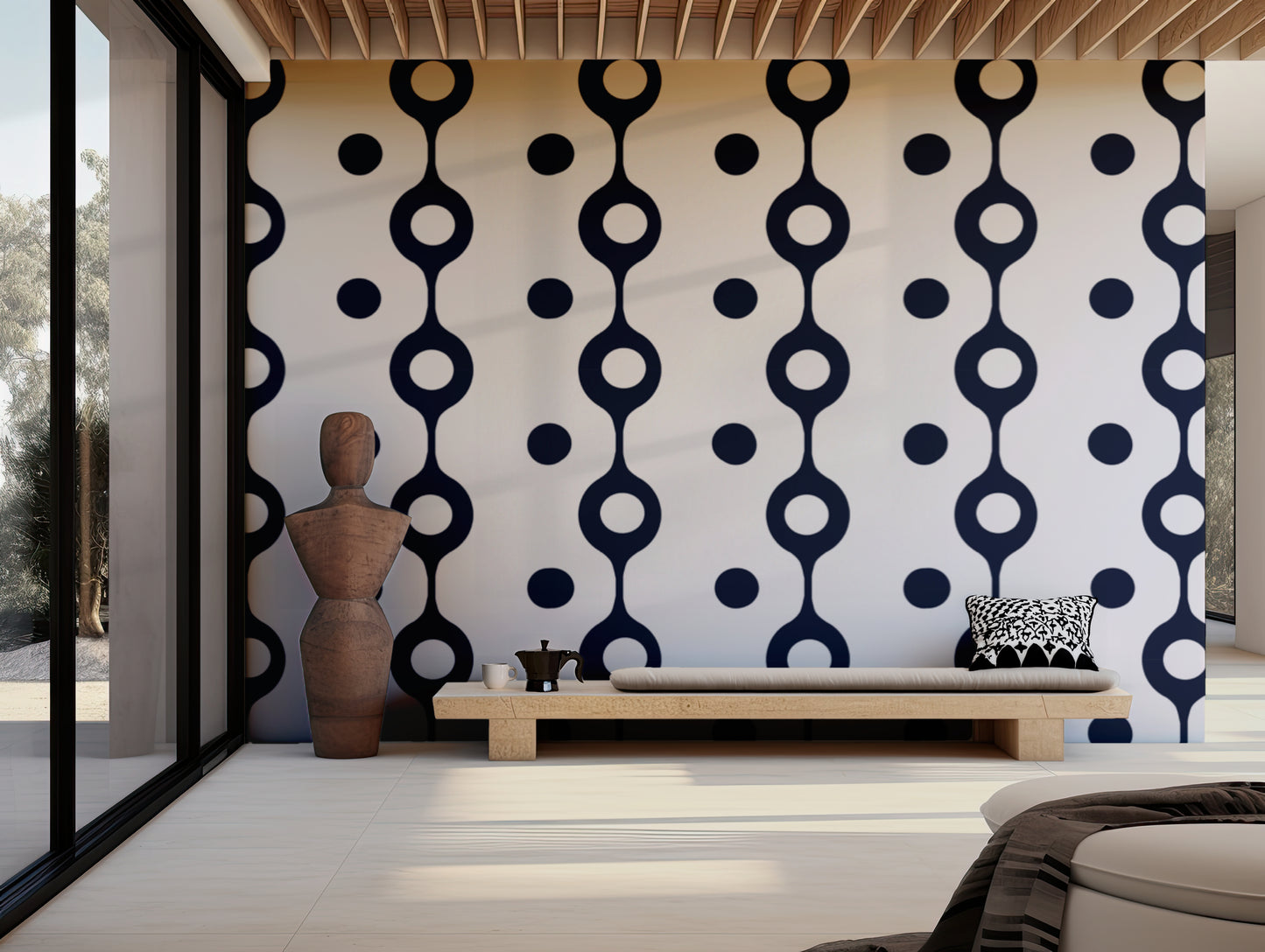 Orbital Drift Blue Wallpaper