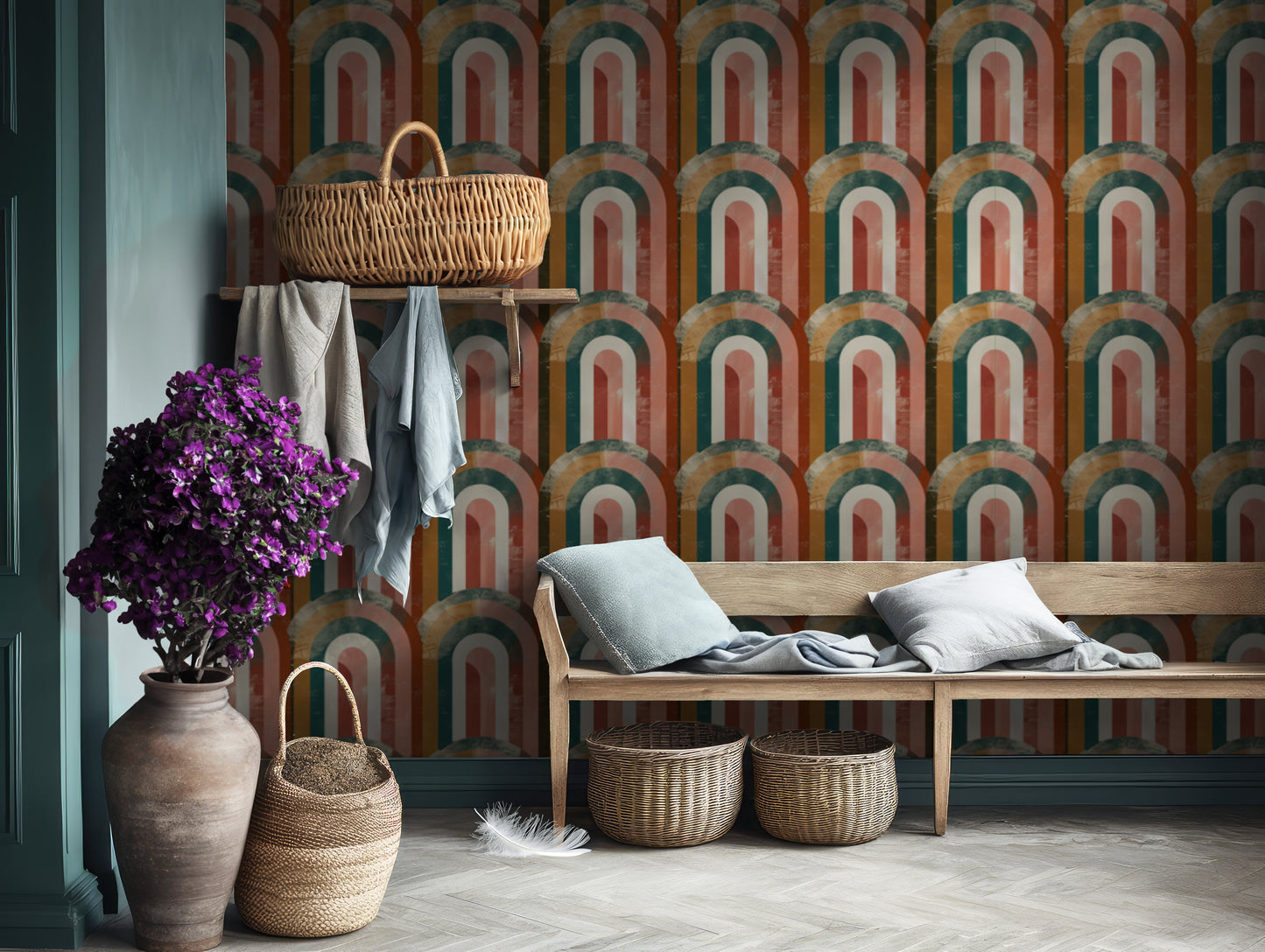 Vivid Arches Wallpaper