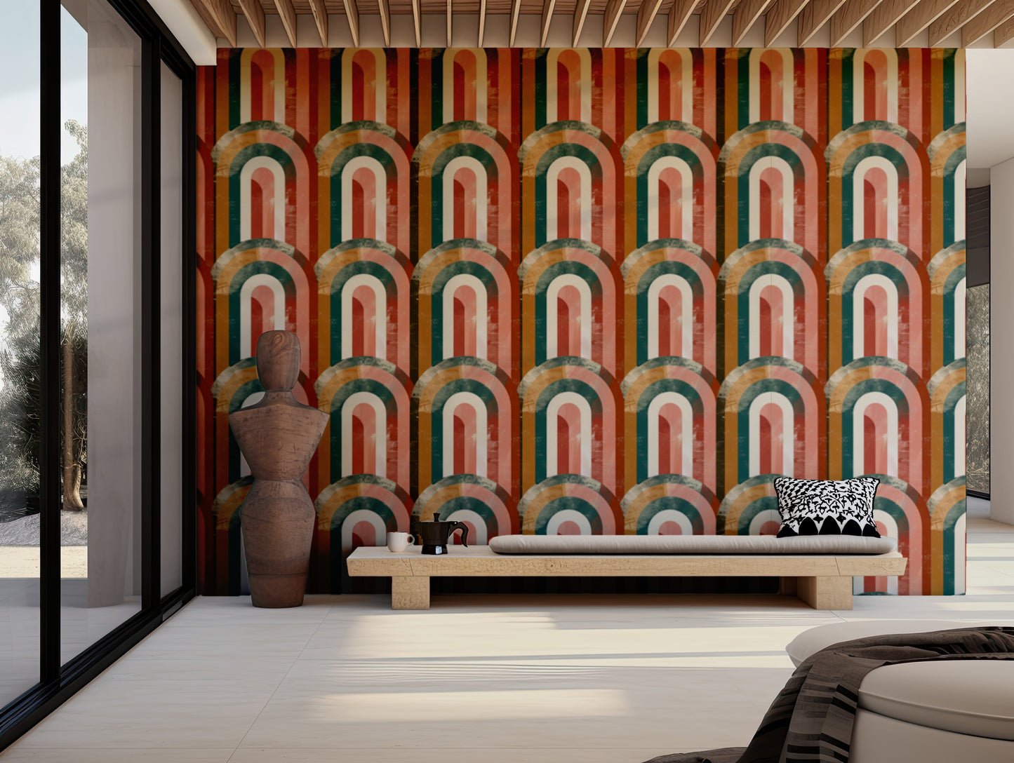 Vivid Arches Wallpaper