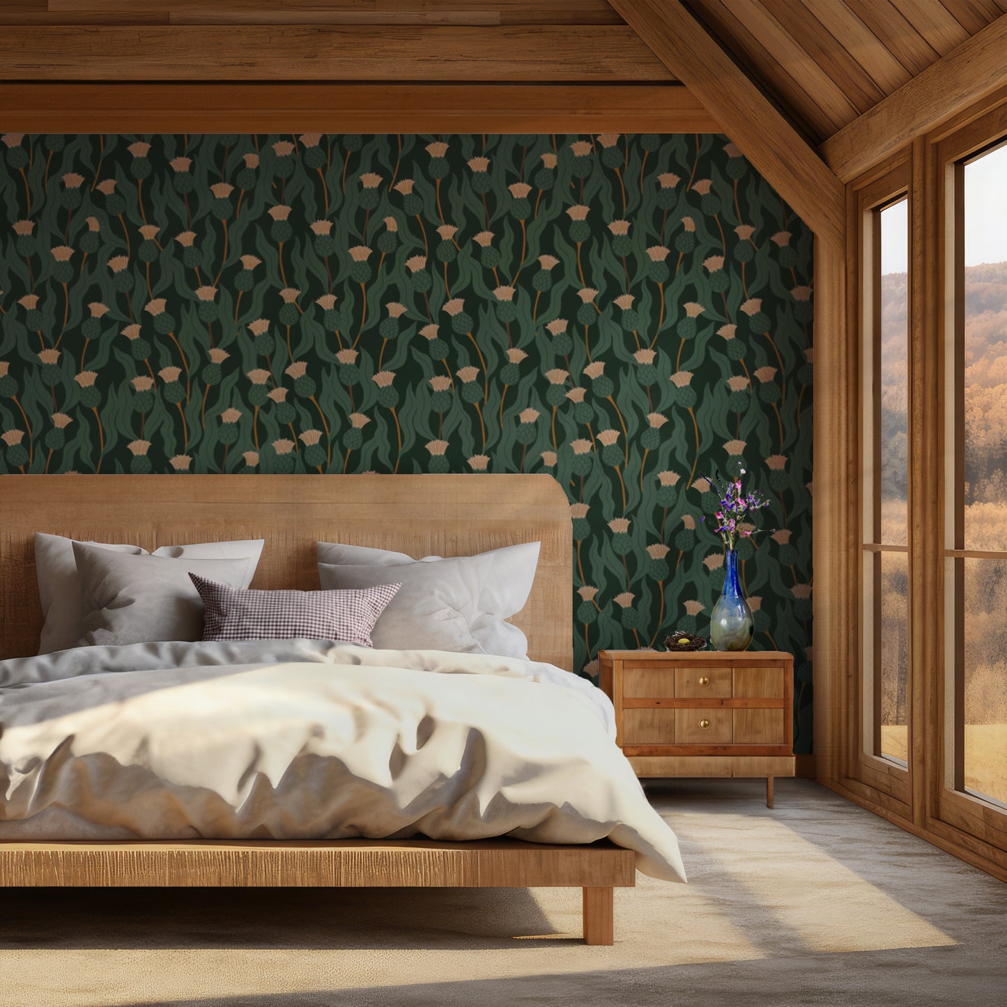 Elegant Evergreen Wallpaper