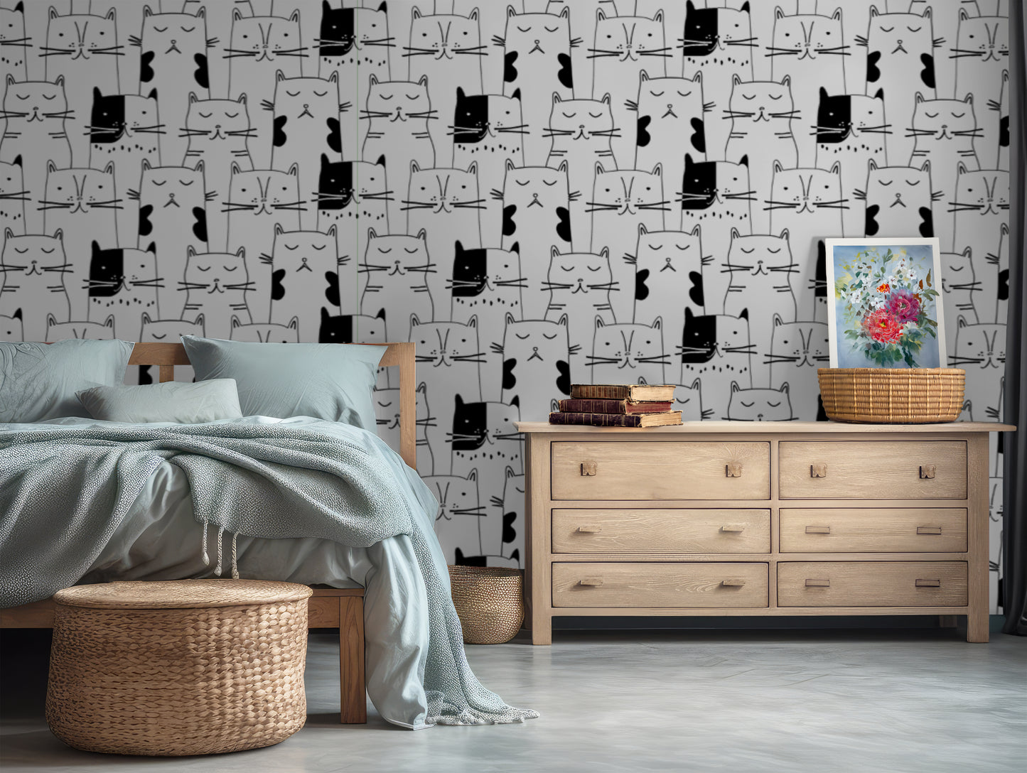 Modern Meow Wallpaper