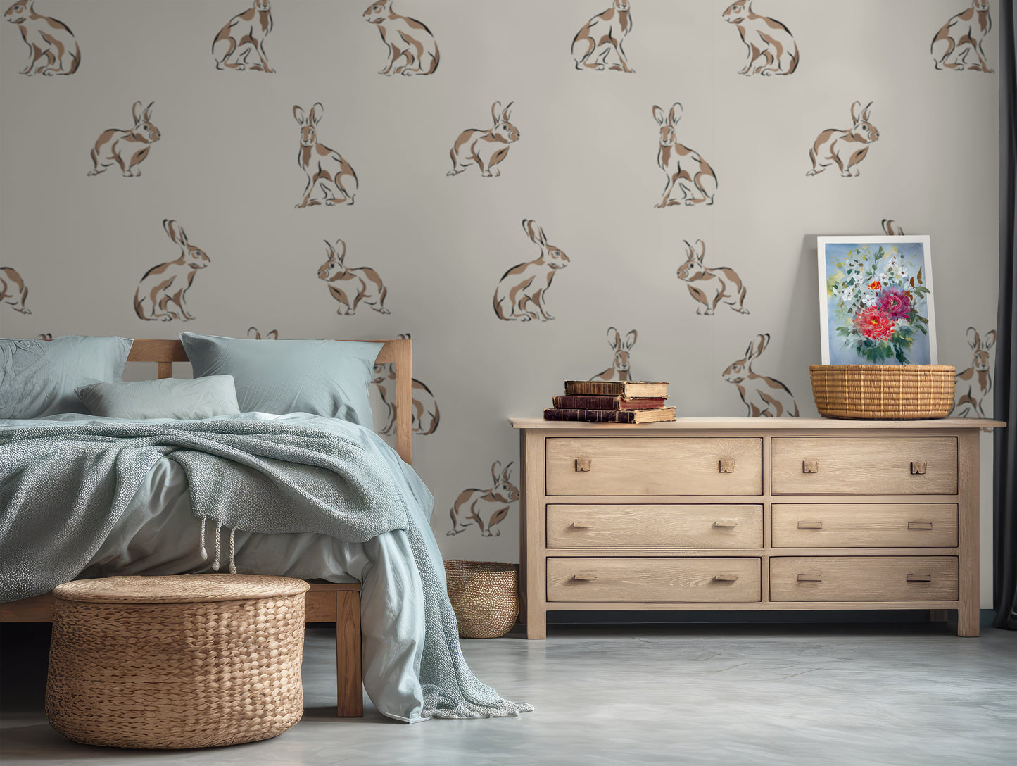 Charming Cottontails Wallpaper