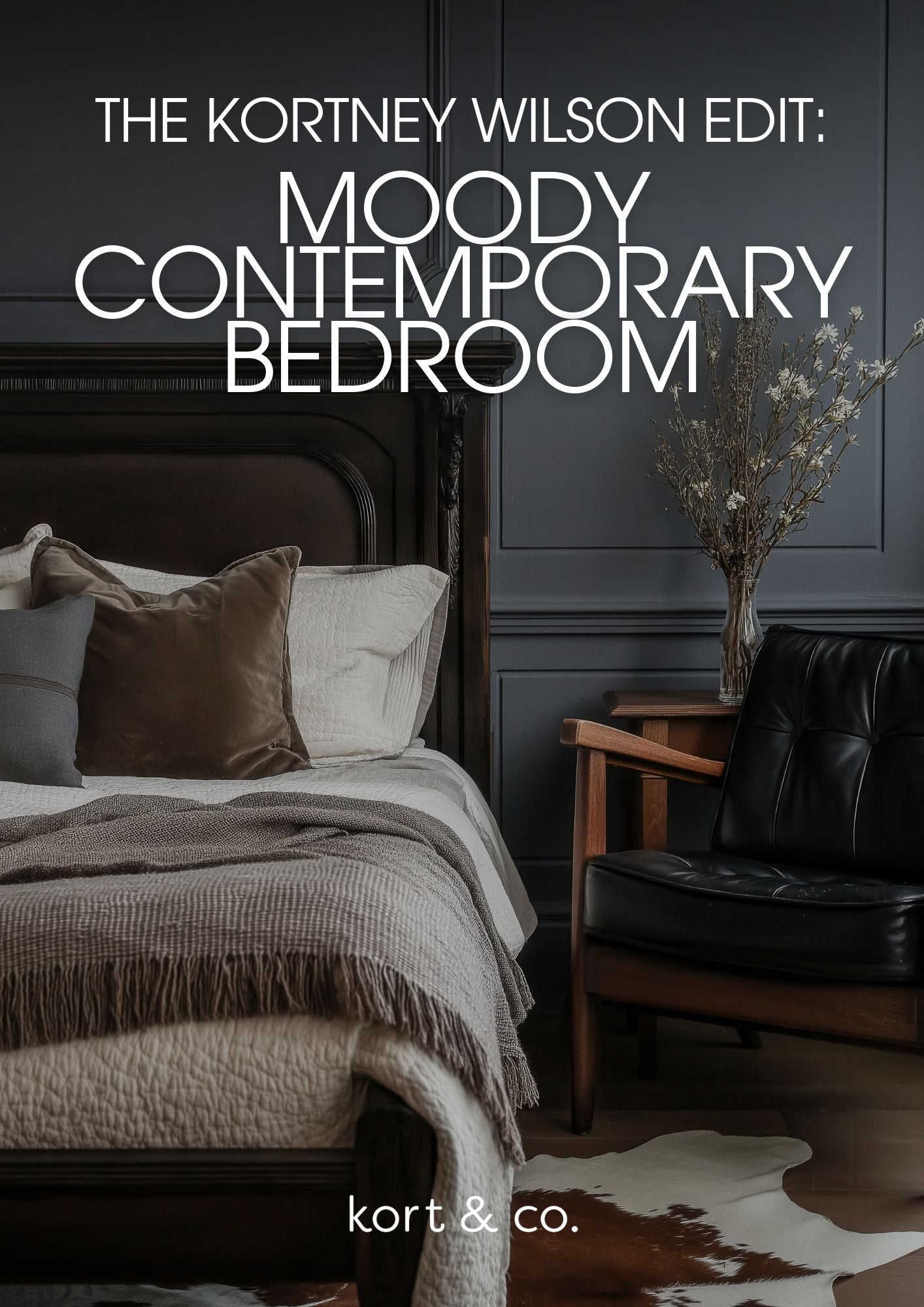 Moody Contemporary Bedroom Design Guide (Digital PDF)