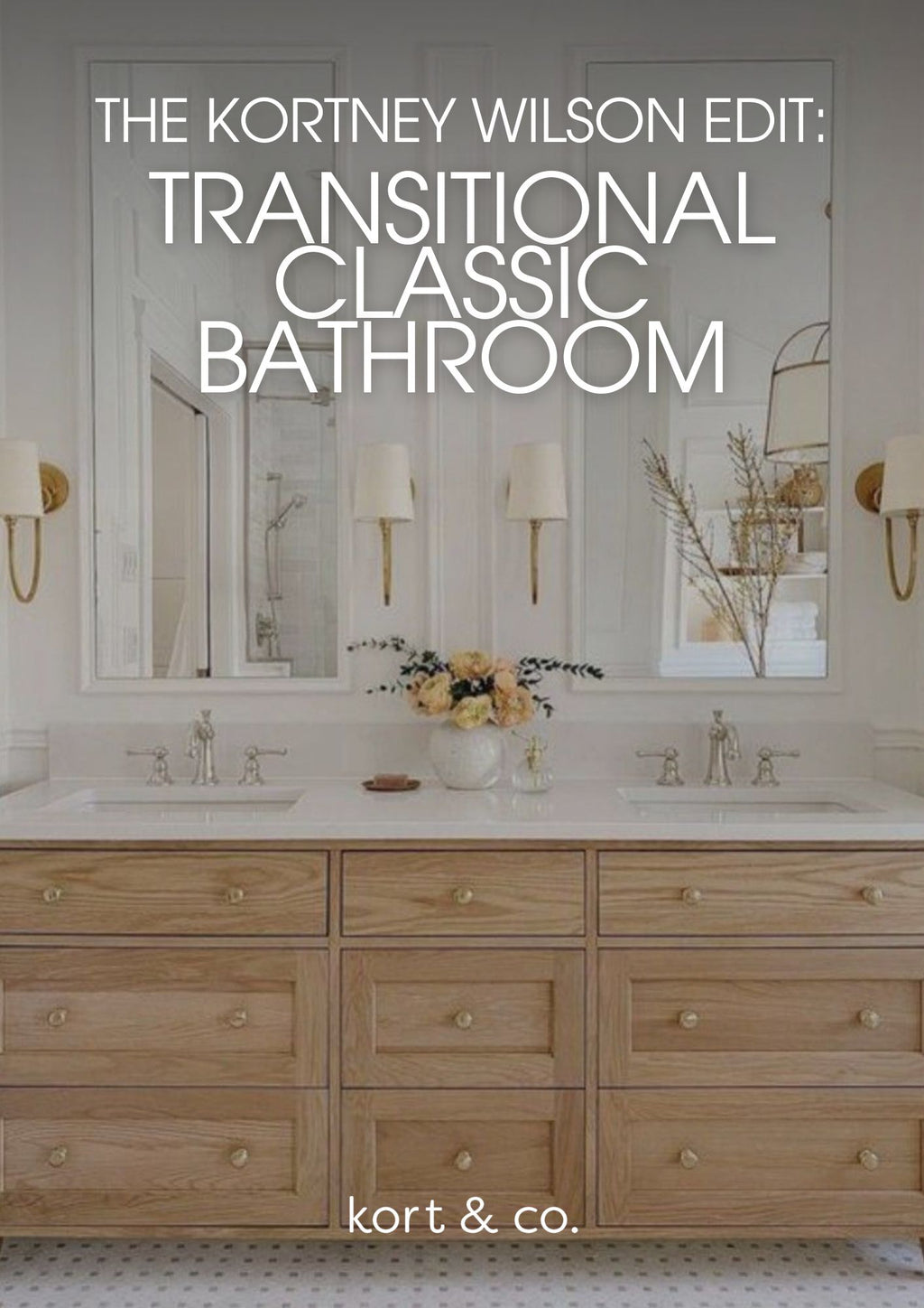 Transitional Classic Bathroom Design Guide (Digital PDF)